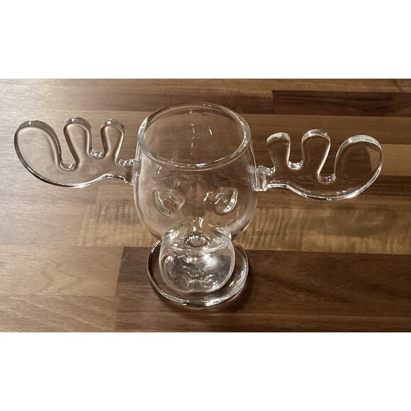 Warner Bros BULLWINKLE MOOSE Glass Clear Cup Mug - Picture 3 of 9